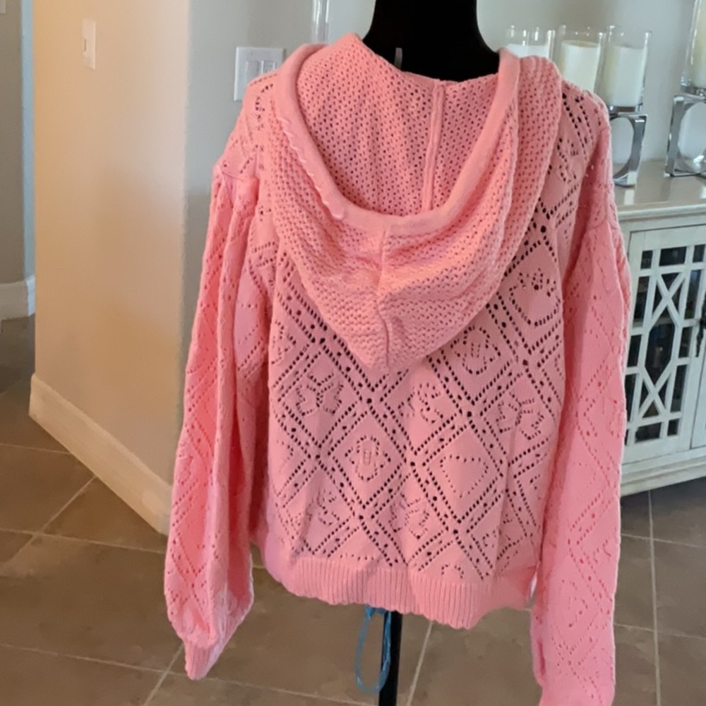 LOveShackFancy hooded sweater, peach color, size XL - Picture 4 of 9